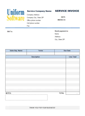 Service Invoice Payment Advice